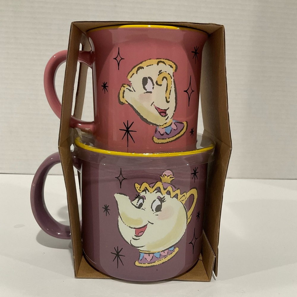 Disney Princess BIG and Little 2 PC Mug Set Mrs. Potts and Chip -‎ BNWT